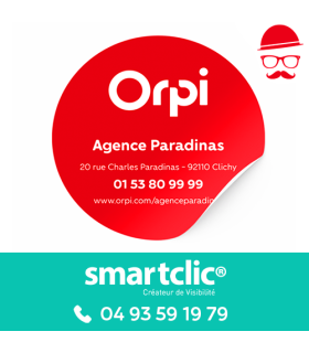 Sticker ''Orpi rouge'' (qualité vinyle / lot de 250, tarifs dégressifs)