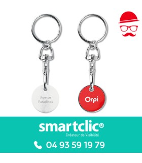 Porte clé jeton Alix gravé (le lot de 50)