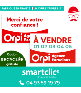 Panneau "RECYCLÉ" taille L - Recto/Verso