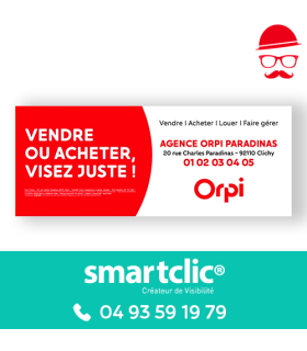 Bâche Sponsoring SPORT - 80 x 200 cm - 6 modèles au choix