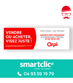 Bâche Sponsoring SPORT - 100 x 300 cm - 6 modèles au choix