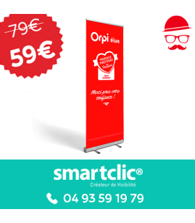 Roll-up Orpi " Marque préférée des français" rouge