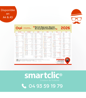 Calendrier 2026 - Civils - A5 - "Agent"