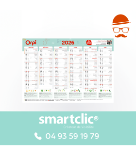 Calendrier 2026 - Civils - A4 - "Fruits & Légumes de saison"