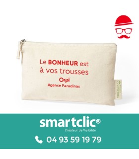 Trousse Coton Zippée - personnalisé (lot de 100)