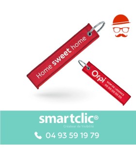 Porte-clé tissu "Home sweet Home" - Personnalisé (vendu par lots 250)