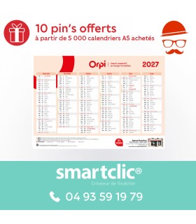 Calendrier 2027 - Civils - A5 - "Orpi"