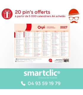 Calendrier 2026/2027 - Civils - A4 - "Orpi"