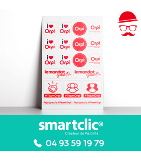 Planche de stickers (le lot de 100)