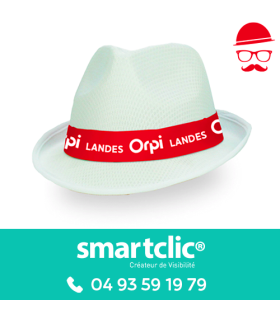 Chapeau "Fiesta" Blanc personnalisé (le lot de 100)