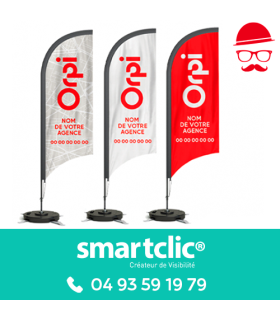 Drapeau "Aile" - Hauteur 2,40M