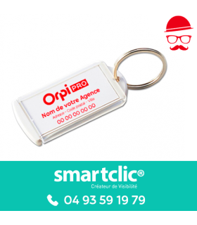Porte-clé étiquette - Orpi Pro - Personnalisé (vendu par lots)