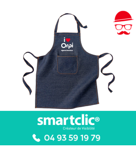 Tablier jean "I Love Orpi"
