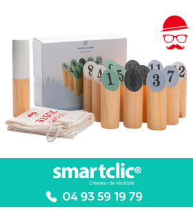 Jeu de quilles en bois (le lot de 10)