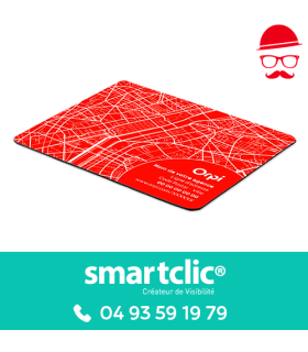 Tapis de souris - Map rouge - cercle rouge (le lot de 100)