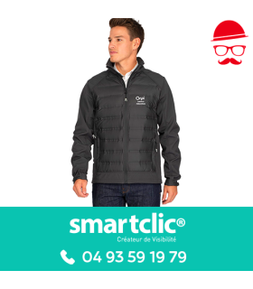 Softshell-doudoune Blouson ALPHA Homme "Mat" - Noir