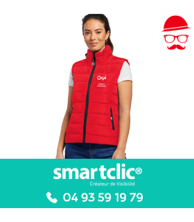 Bodywarmer KONNIE Femme "Mat" - Rouge