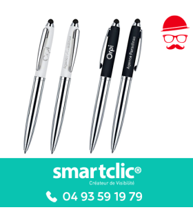 Stylo haut de gamme "Nautic Black" et "Nautic White" (le lot de 50 - 25 stylos blancs et 25 stylos noirs)