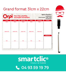 Magnet Semainier grand format (le lot de 100)